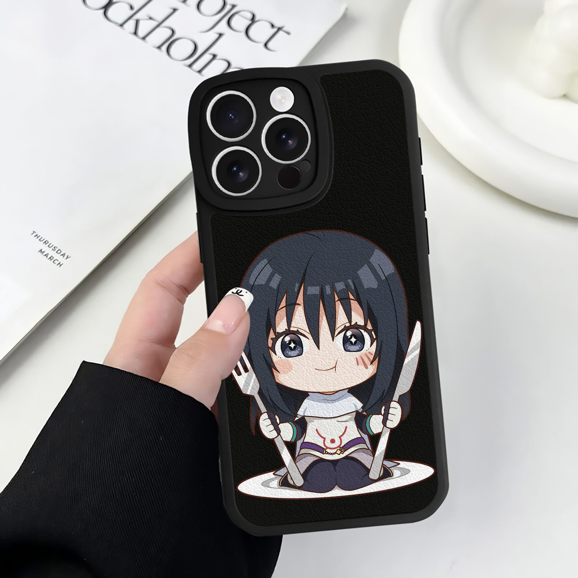 （画像用） 転スラ Regarding Reincarnated to Slime 【iPhone 16シリーズ対応】シリコンスマホケース（レザー調） 材質：シリコン